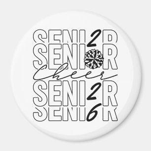 Cheer Senior 2026 Circle Magnet