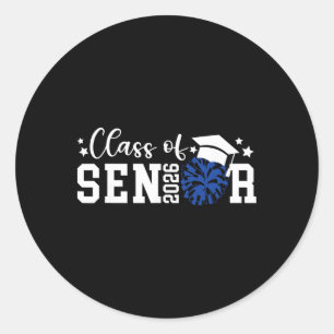 Cheer Senior 2026 Cl Of 2026 Senior Cheerleader 20 Classic Round Sticker