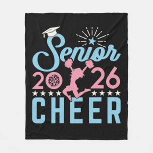 Cheer Senior 2026 Graduating Cheerleader Fleece Blanket