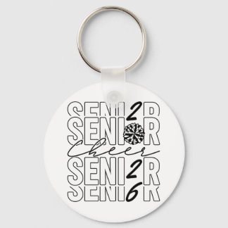 Cheer Senior 2026 Metal Circle Keychain