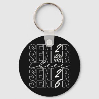 Cheer Senior 2026 Metal Circle Keychain