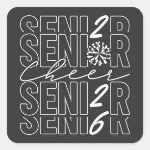 Cheer Senior 2026 Square Sticker