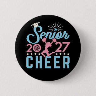 Cheer Senior 2027 Cheerleading Graduate 6 Cm Round Badge