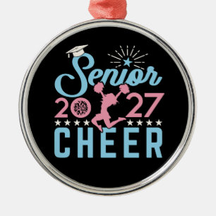 Cheer Senior 2027 Cheerleading Graduate Metal Ornament