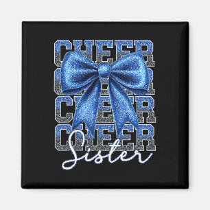Cheer Sister Bow Sport Cheerleader Cheerleading Bl Magnet