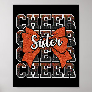 Cheer Sister Bow Sport Cheerleader Cheerleading Or Poster