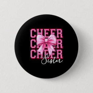 Cheer sister cheerleader coquette bow sister 6 cm round badge