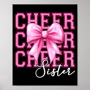 Cheer sister cheerleader coquette bow sister poster