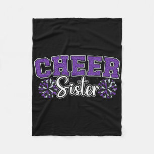 Cheer Sister My Favourite Cheerleader Calls Me Sis Fleece Blanket