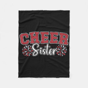 Cheer Sister My Favourite Cheerleader Calls Me Sis Fleece Blanket