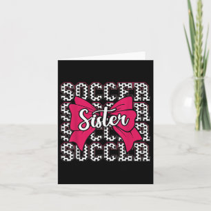 Cheer Soccer Sister Bow Sport Cheerleader Cheerlea Card