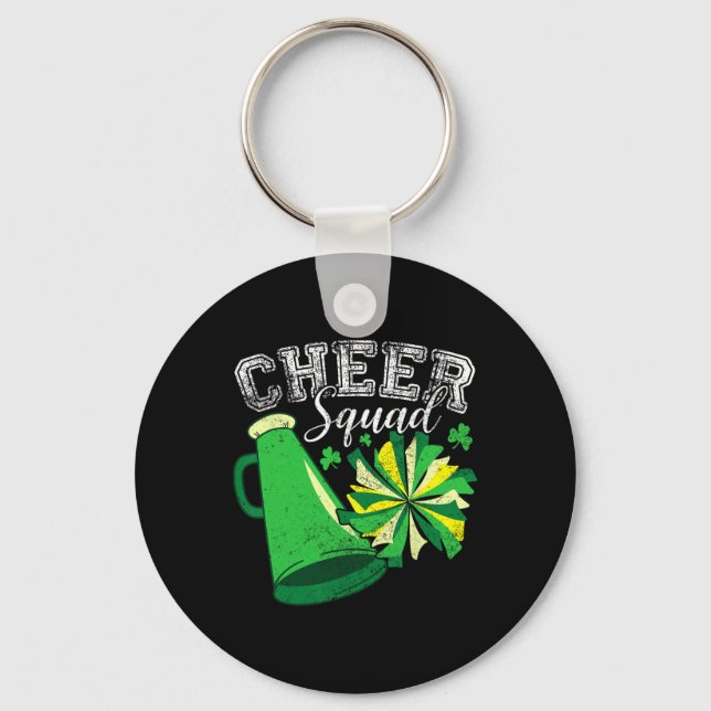 Cheer Squad Cheerleader Cheerleading St Patricks D Key Ring (Front)
