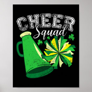 Cheer Squad Cheerleader Cheerleading St Patricks D Poster