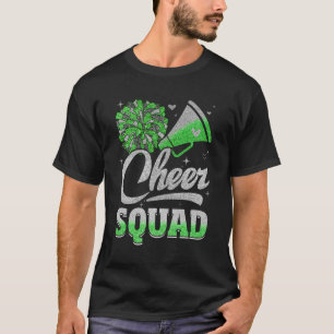 Cheer Squad Funny Cheerleader Cheerleading Green W T-Shirt