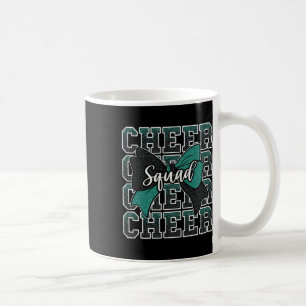 Cheer Squad Green Black Bow Sport Cheerleader Chee Coffee Mug