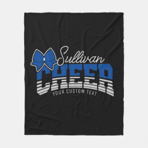 Cheer Team ADD NAME School Athlete Cheerleader Fleece Blanket