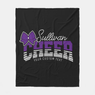 Cheer Team ADD NAME School Athlete Cheerleader Fleece Blanket