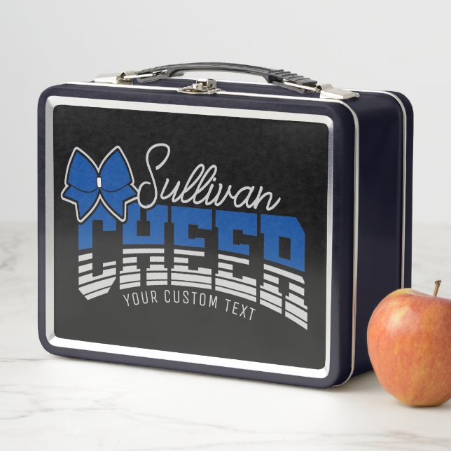 Cheer Team ADD NAME School Athlete Cheerleader  Metal Lunch Box (In Situ)