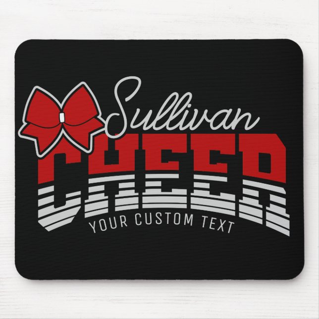 Cheer Team ADD NAME School Athlete Cheerleader  Mouse Pad (Front)
