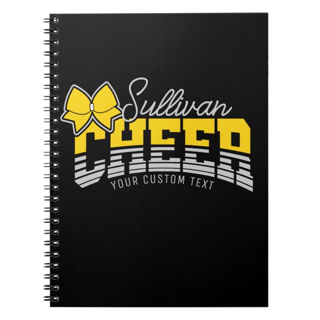 Cheer Team ADD NAME School Athlete Cheerleader  Notebook (Front)