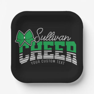 Cheer Team ADD NAME School Athlete Cheerleader Paper Plate
