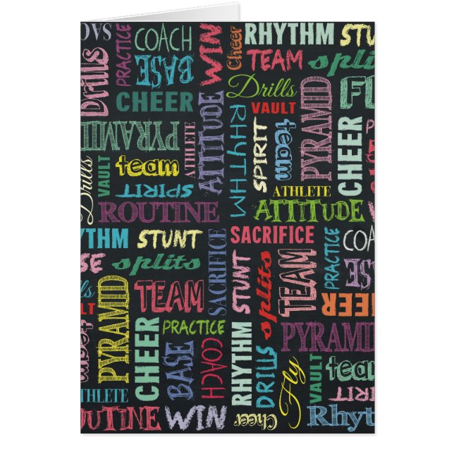 Cheer Terms On The Chalkboard (Front)
