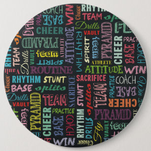 Cheer Terms On The Chalkboard 6 Cm Round Badge