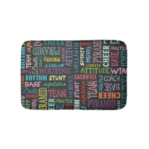 Cheer Terms On The Chalkboard Bath Mat