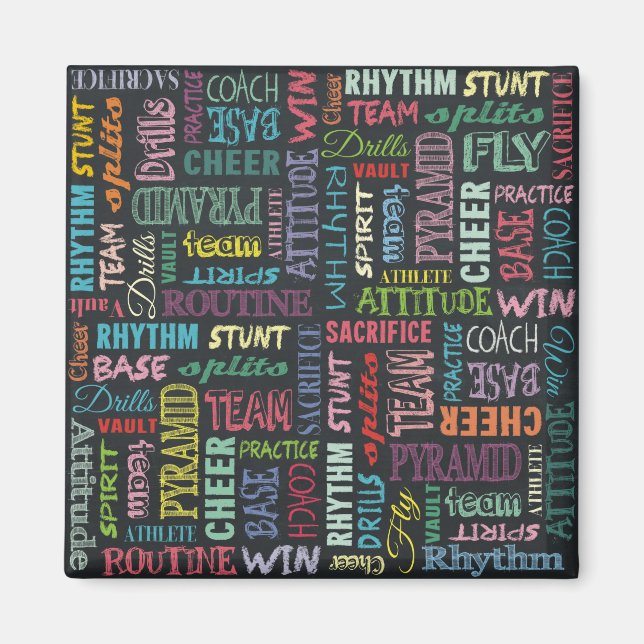 Cheer Terms On The Chalkboard Magnet (Front)