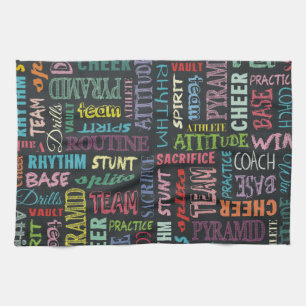 Cheer Terms On The Chalkboard Tea Towel