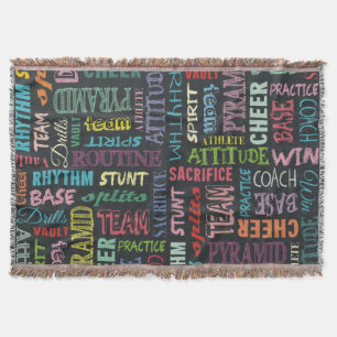 Cheer Terms On The Chalkboard Throw Blanket