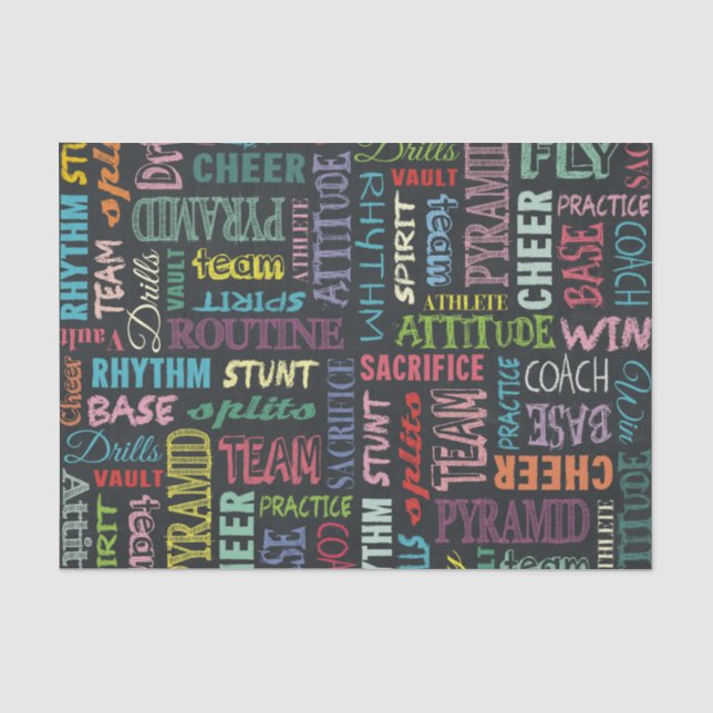 Cheer Terms On The Chalkboard Tissue Paper (Front)