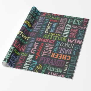 Cheer Terms On The Chalkboard Wrapping Paper