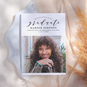 Cheer   Terracotta Photo Graduation Announcement