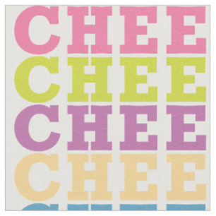 Cheer Text Pattern Fabric