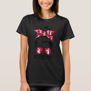 Cheer Titi Cheerleader Titi Life Messy Bun Mother' T-Shirt