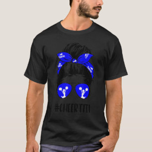 Cheer Titi Life Messy Bun Hair Cheerleader Mother' T-Shirt