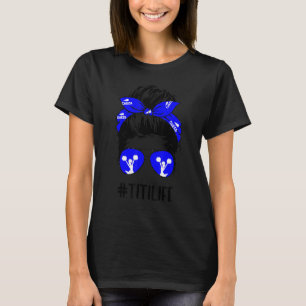 Cheer Titi Life Messy Bun Hair Cheerleading Mother T-Shirt