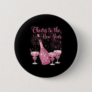 Cheer To The New Year Happy New Year 2026 Party  6 Cm Round Badge