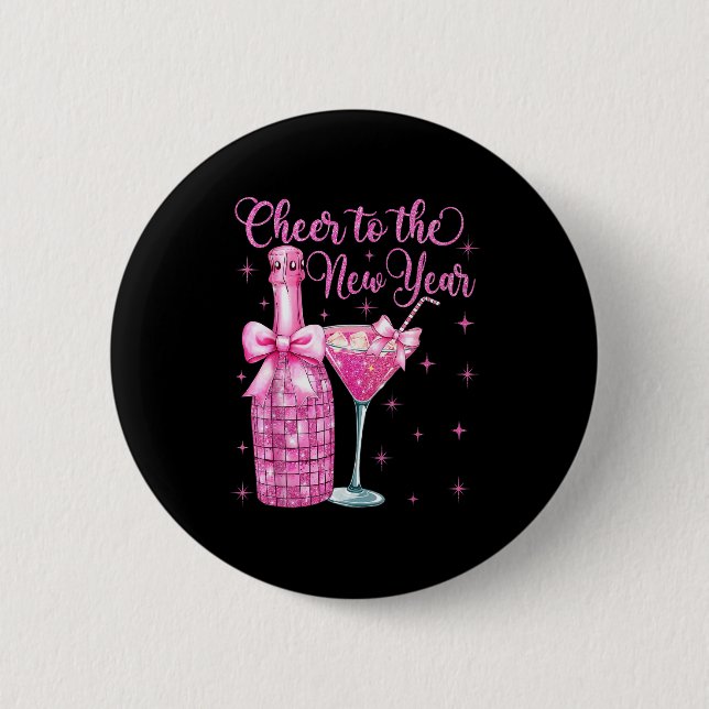 Cheer To The New Year Happy New Year 2026 Party  6 Cm Round Badge (Front)