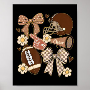 Cheer Touchdown American Football Game Day Coquett Poster