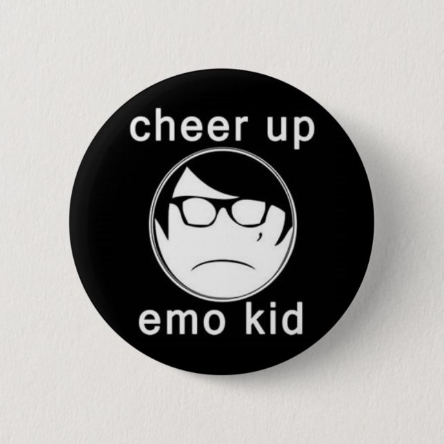Cheer up emo kid 6 cm round badge (Front)