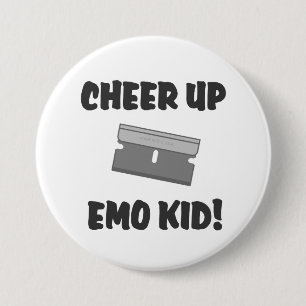 Cheer Up Emo Kid ! 7.5 Cm Round Badge