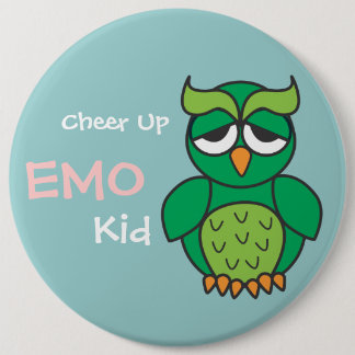 Cheer Up Emo Kid Owl 6 Cm Round Badge