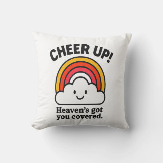 Cheer Up – Heaven’s Got You Covered Rainbow Faith Cushion