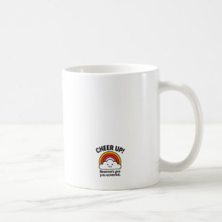 Cheer Up Rainbow Cloud Motivational Coffee Mug