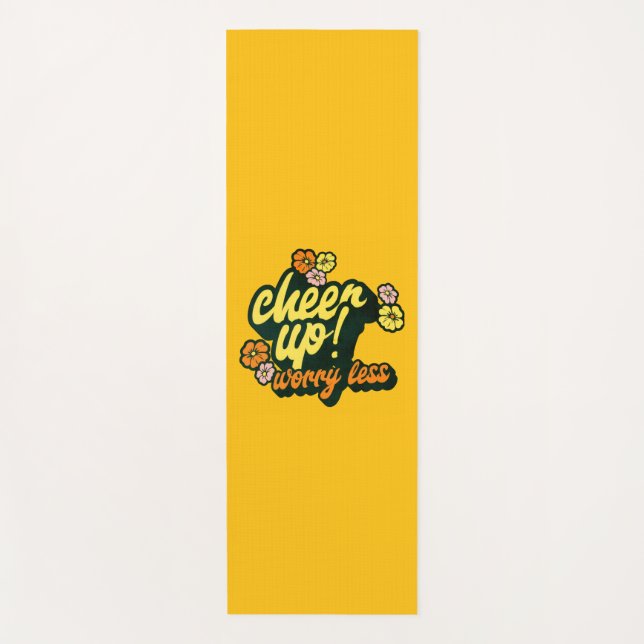  CHEER UP WORRY LESS YOGA MAT  (Front)