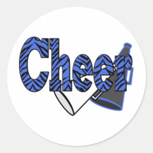 Cheer Zebra Style Classic Round Sticker