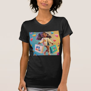 Cheerful #1 Mum Love You Shopping Mothers Day T-Shirt