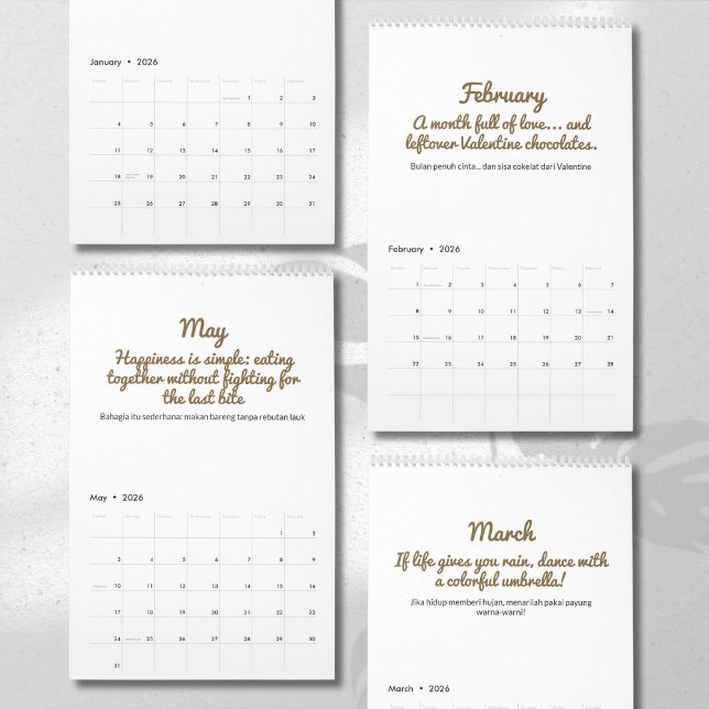 Cheerful 2026 Quote Calendar (Creator Uploaded)